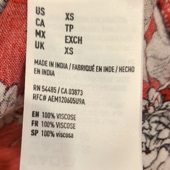 American Eagle Outfitters Lace Front Floral Print Mini Dress Size XS - Picture 7 of 7